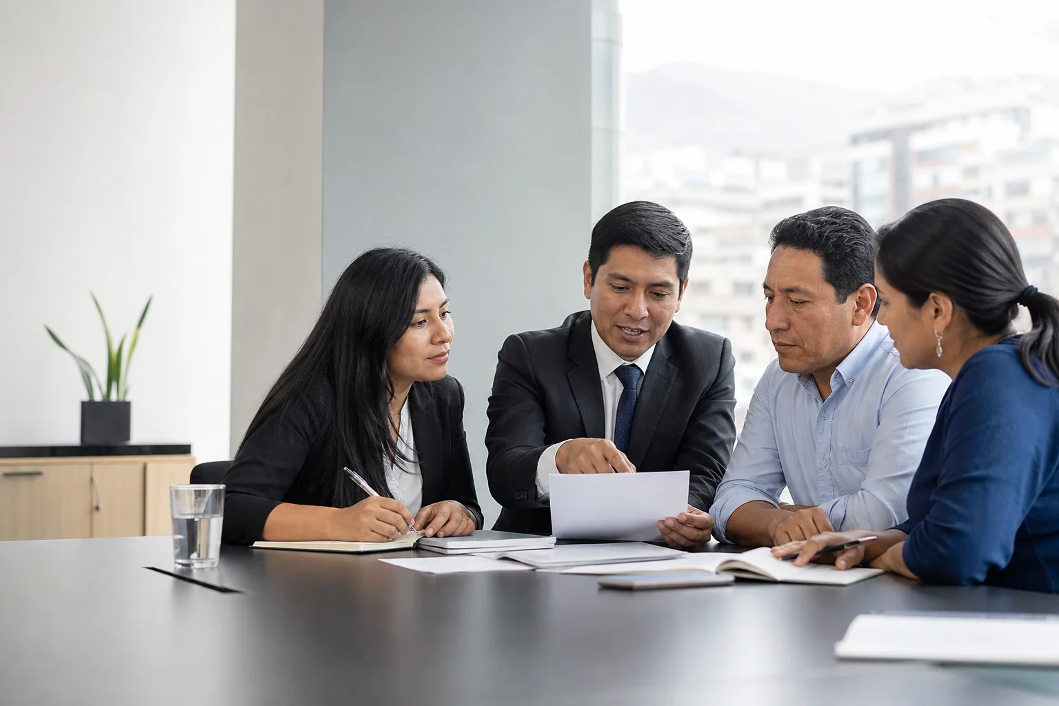 Representación institucional de profesionales brindando orientación legal Pro Bono a una organización social